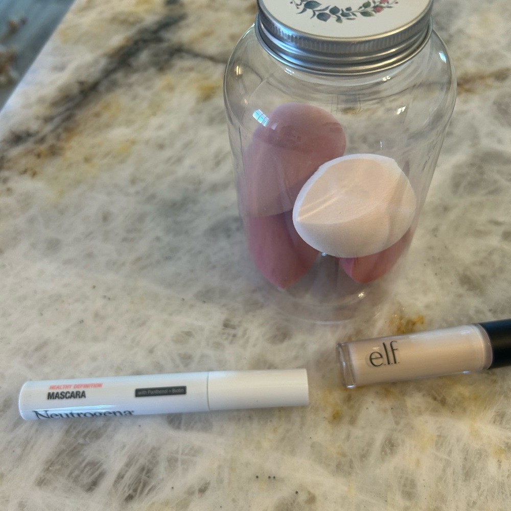 Neutrogena Mascara and e.l.f. Concealer with Makeup Sponges